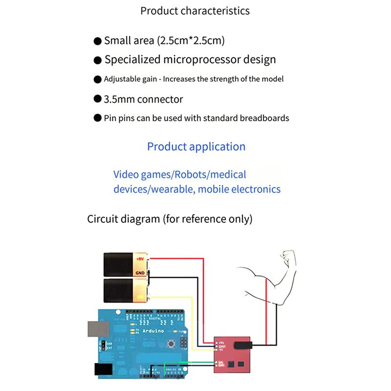 BTLIFE-5X Muscle Electrical Se - огляд і ціна Muscle Sensor Emg