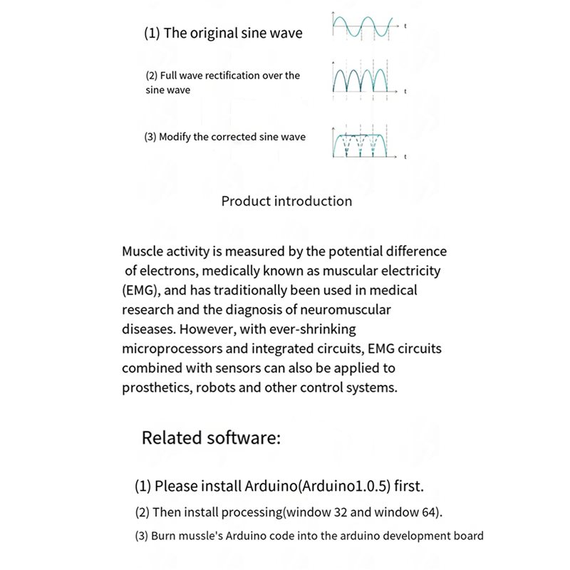 T24C 5X Muscle Electrical Sens - огляд і ціна Muscle Sensor Emg